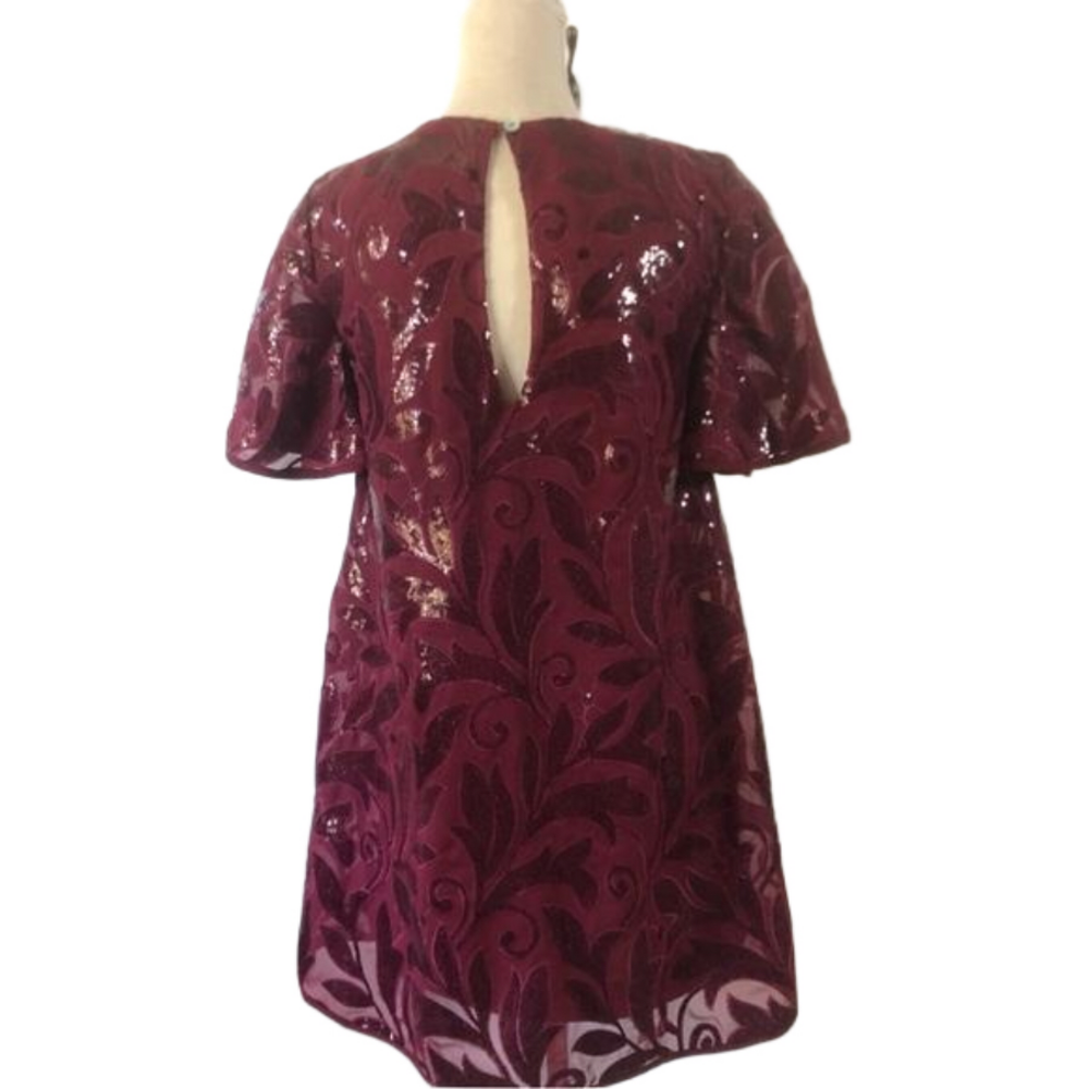 Show Me Your MuMu Burgundy Sequin Dress - Picture 4 of 9